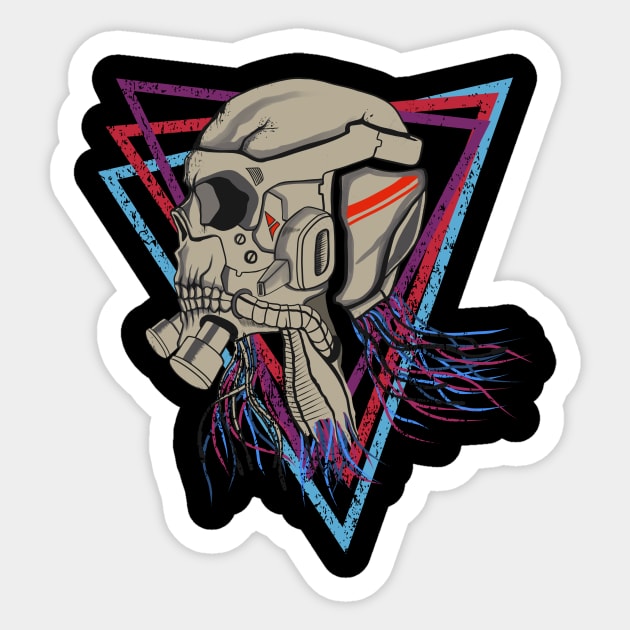 robot skull Sticker by pilipsjanuariusDesign